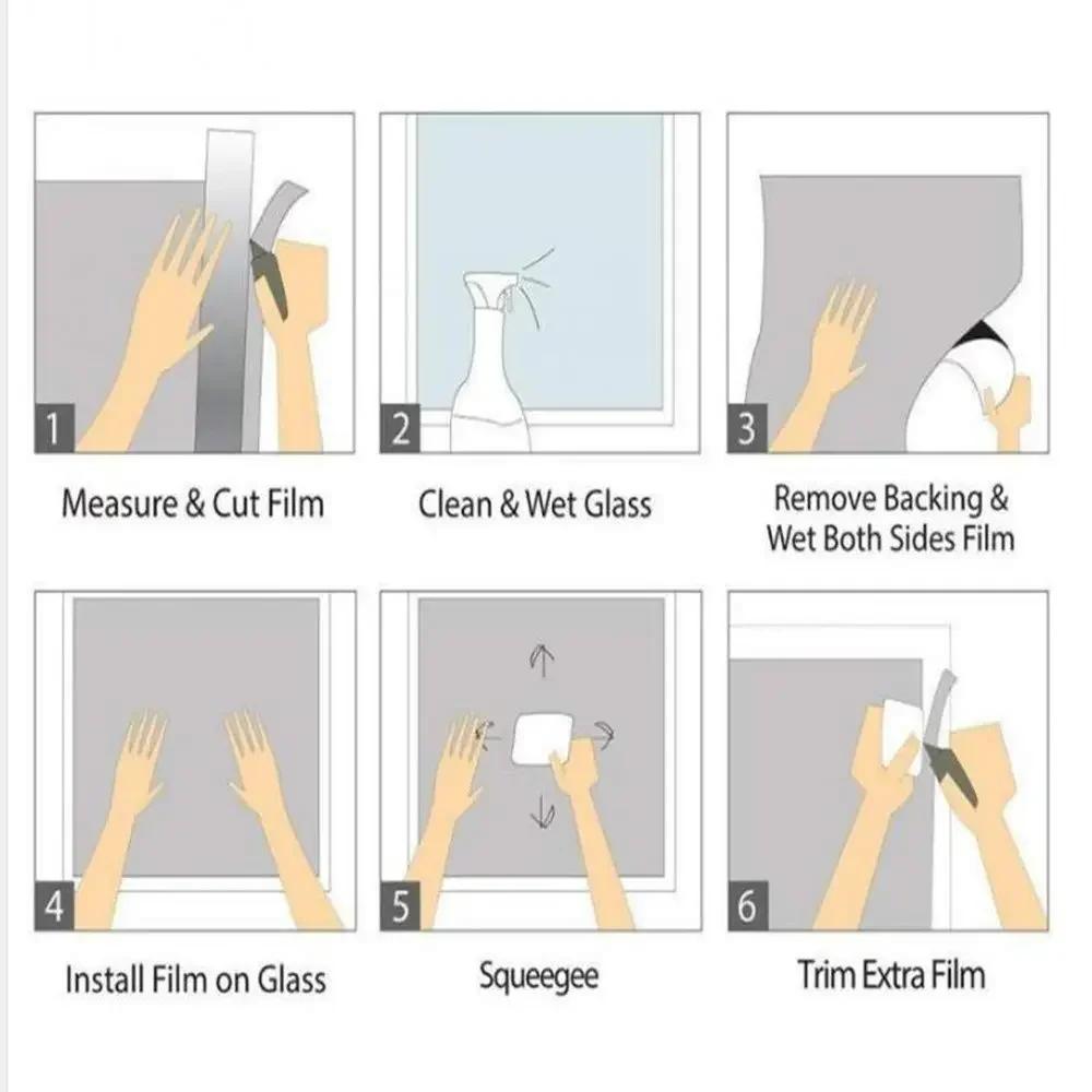 Window Film Privacy Glass Sticker UV Blocking Heat Control Green Plants Flamingo Window Tint window sticker