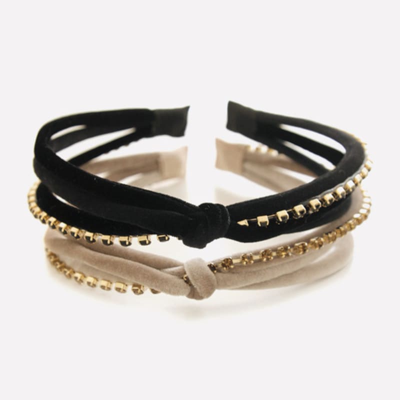 

J.Lauren Лента Завязанный узел Кубический Ободок для волос H01326 beige