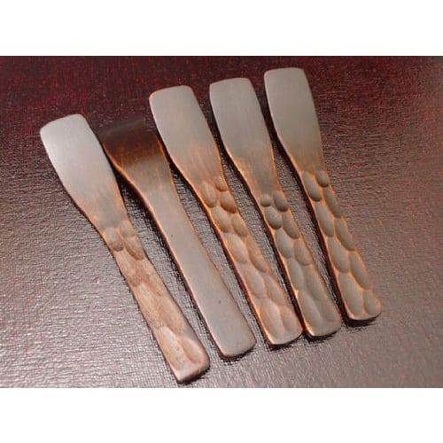 Monjayaki Spatula (Slim) Set of 5, Teflon-Friendly, Mini Spatula, Monjayaki, Peel-Off Lacquer Coating, Hot Plate Compatible