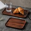 Household Snack Fruit Plate Simple Kitchen Serving Platter Black Walnut Tea Tray  Teaware Trays