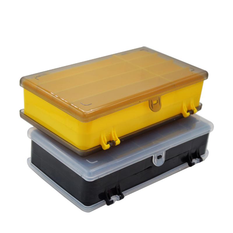 Angelkoffer Doppelseitiger Angelzubehör-Organizer Köder Haken Aufbewahrungskoffer Mit Entwässerung