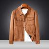 Spring And Autumn Suede Jacket Men'S Solid Color Simple Casual Fashion Trend Retro Tooling Jacket Price