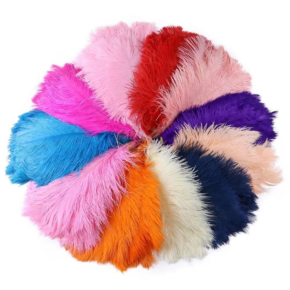 10Pcs Table Accessories Ostrich Feathers Stage Props Artificial Ostrich Feather Party Decoration