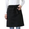 Ibutsu-shi Short Apron, Solid Color, Below-the-Waist Apron, Wrinkle-Resistant, Dust-Resistant, Unisex, for Chefs, Waiters, Kitchen Cooking, Restaurant