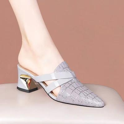 Women Cute Sweet Light Weight Comfort Spring Slip On Square Heel Shoes Zapatos De Mujer Lady Sexy Party Summer Heel Shoes Ga644