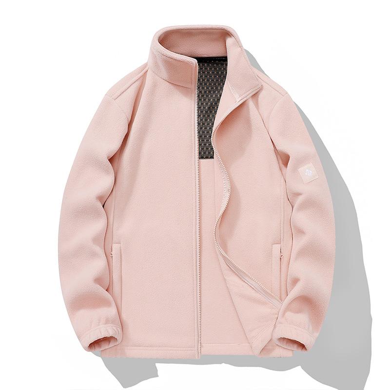 

Осенне-зимняя флисовая куртка для пар, теплая кофта с воротником-стойкой, флисовая куртка в парном стиле, флисовая куртка с графеном XS