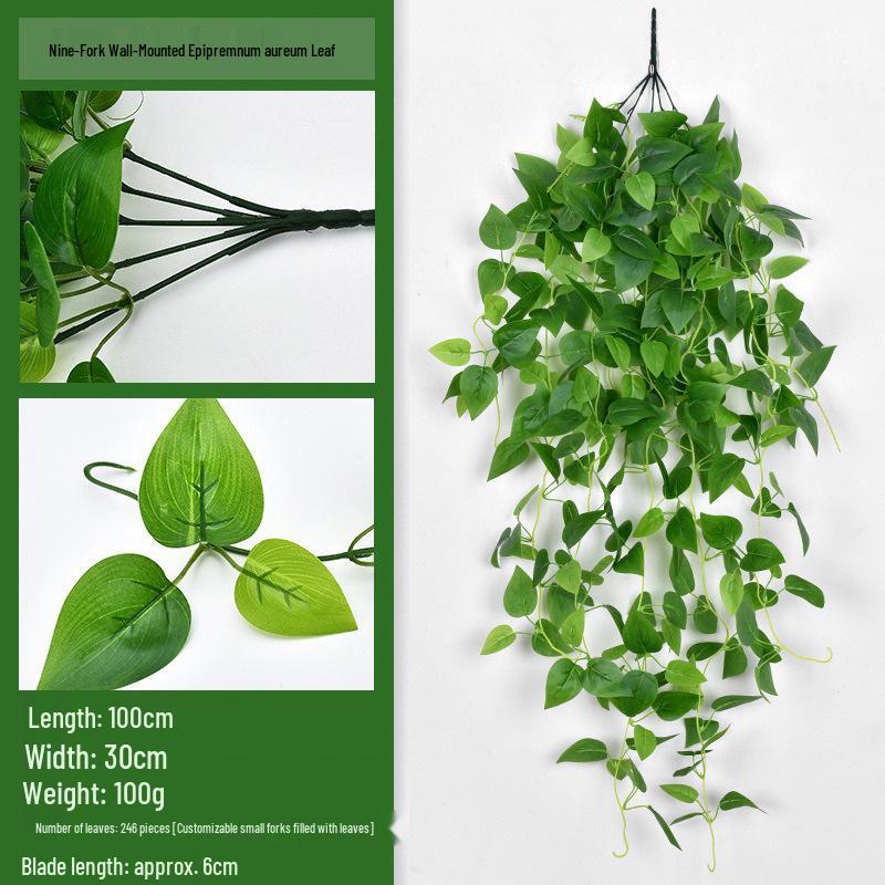 Green Radish Decorative Artificial Vines - Wall Hanging Leaf Ornaments