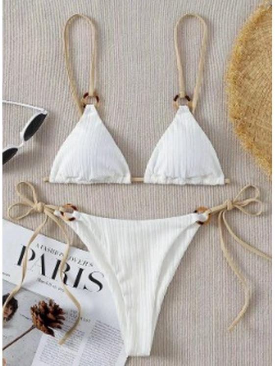 European & American Women's Sexy Lace-Up Bikini - Hot-Selling Two-Piece Swimwear for Beach Vacation