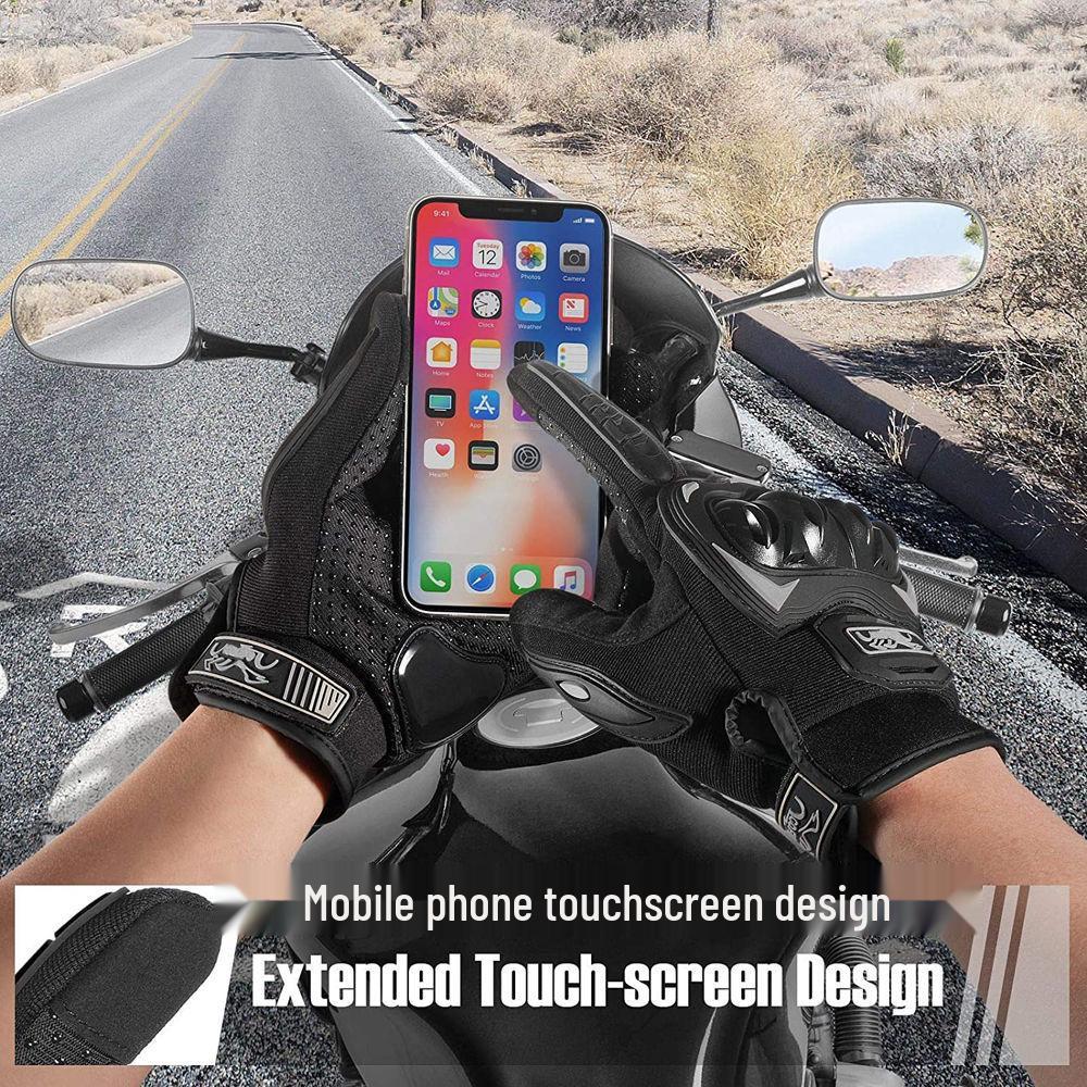 Touchscreen Summer Motorcycle Anti-Fall Riding Gloves with Hard Shell Protection