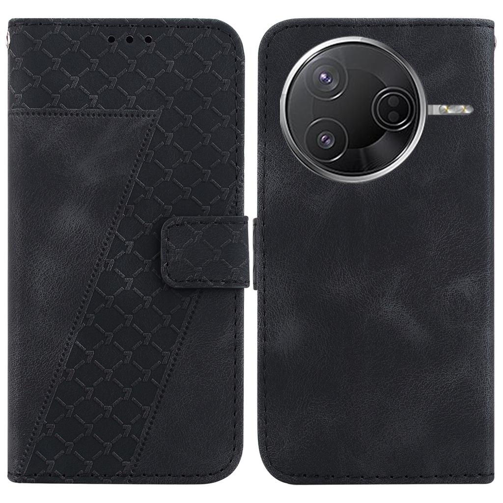 Dla Xiaomi Poco F7 Pro 5G/Poco F7 Ultra 5G/Redmi K80 Pro 5G/K80 5G Etui z podstawką Wzór odcisku w kształcie 7 Skórzane etui na telefon