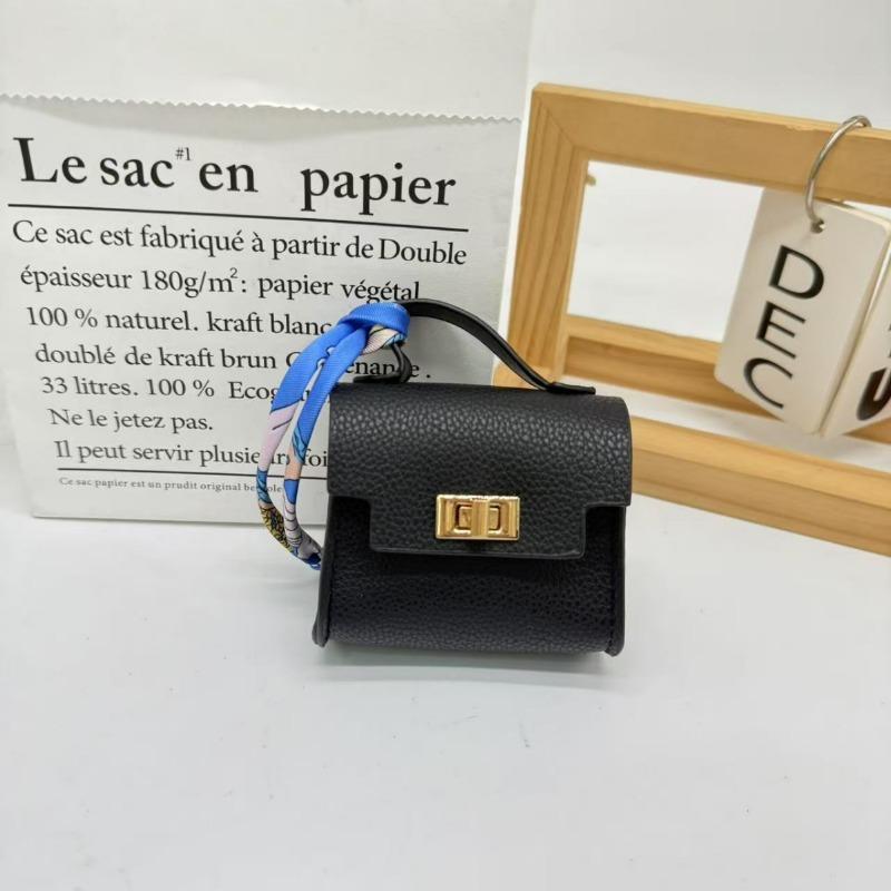 Niche Design Bag, New Lychee Pattern Handbag, High-end Texture Small Square Bag, Versatile Pendant.