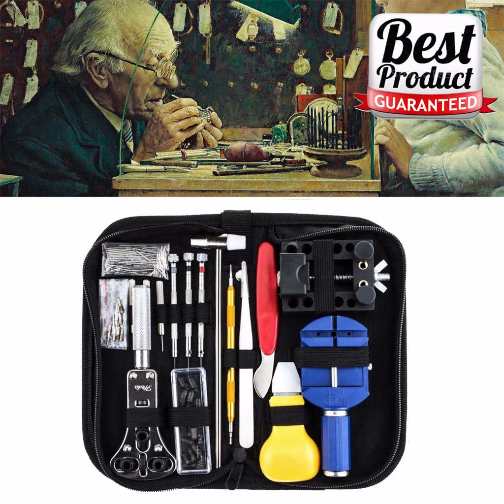 

Набор инструментов для часов, 147 шт., инструмент для открывания корпуса, пружинный стержень, инструмент для снятия стержня