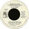 7inch Record BRENDA  HERB  I Who Have Nothing HL4703 H  L 1978 US SoulFunk Used