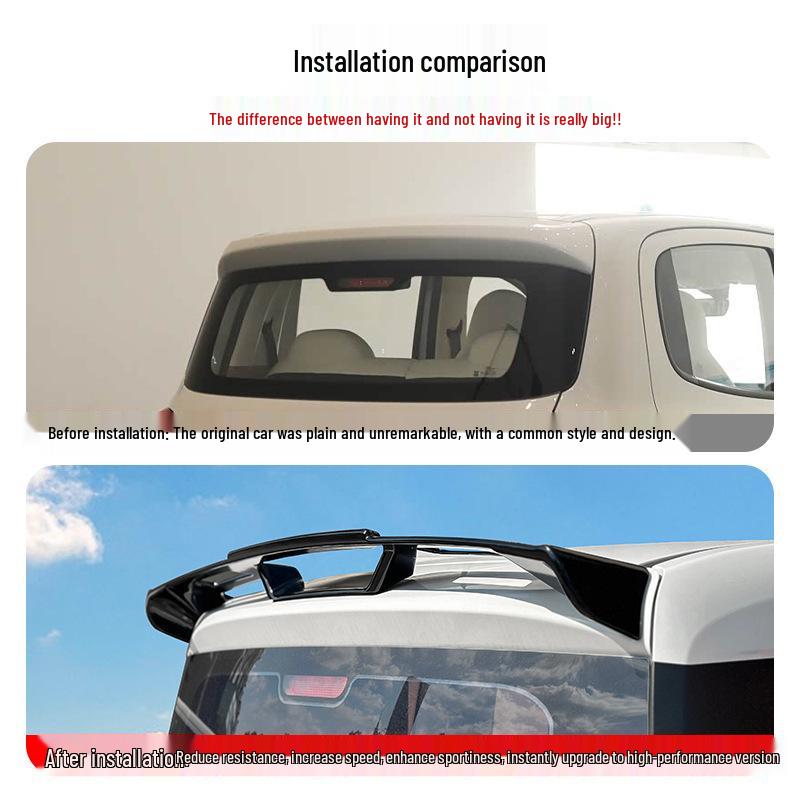 Wuling Hongguang MINI Sports Rear Spoiler: No-Punch, Non-Destructive Roof Decoration.