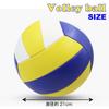 ASPALAND Volleyball, Size 5, Practice Ball for Beginners, Recreational Use, Club Activities, Includes Air Pump and Net (Yellow, Blue, and White)