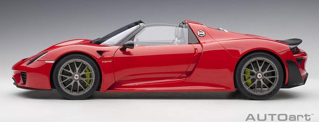 AUTOart 1/12 Scale Porsche 918 Spyder Weissach Package Red Finished Product