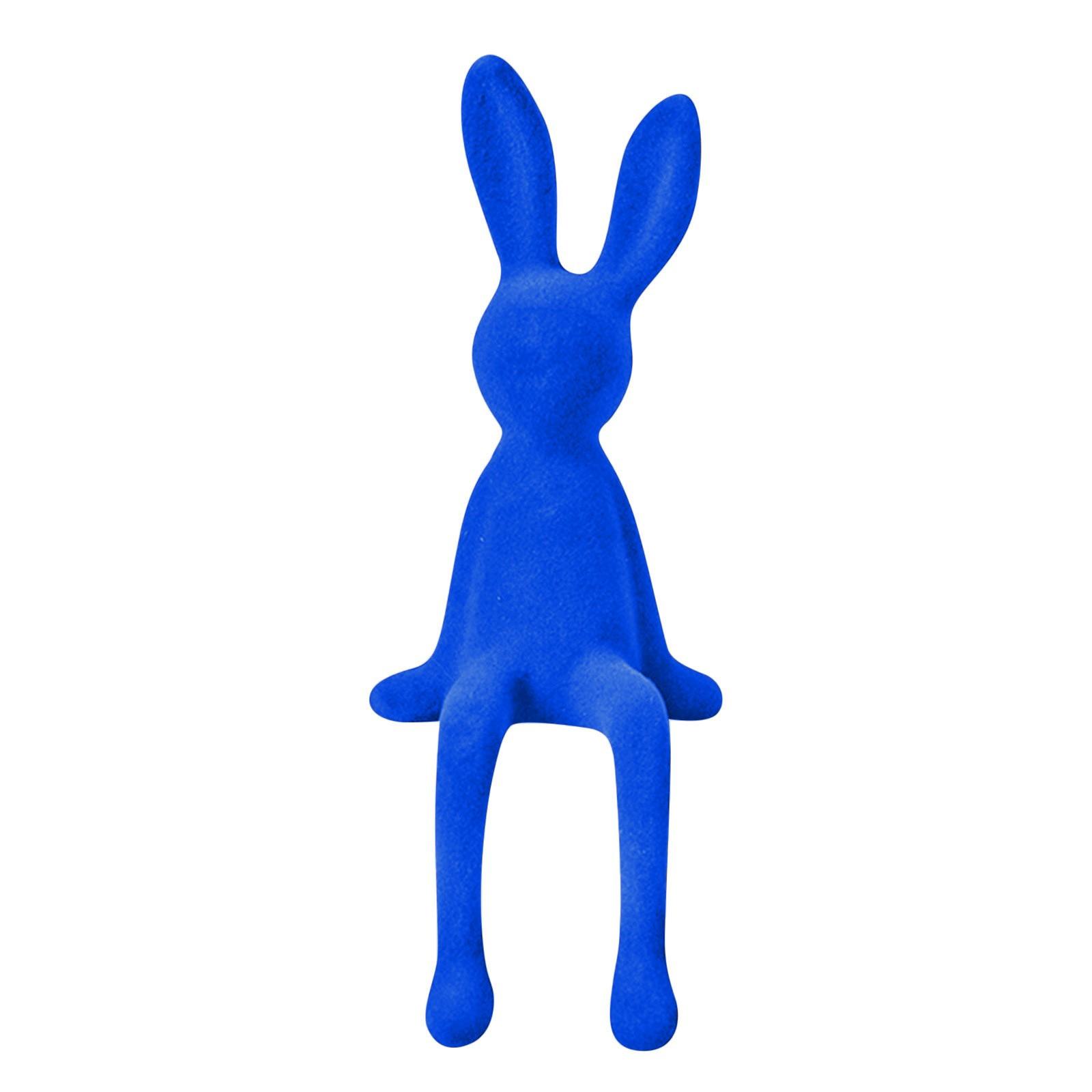 Decorative Sitting Rabbit Flocked Easter Spring Easter Decoration For Table Windowsill & Living Sparkly Christmas Decorations One Size