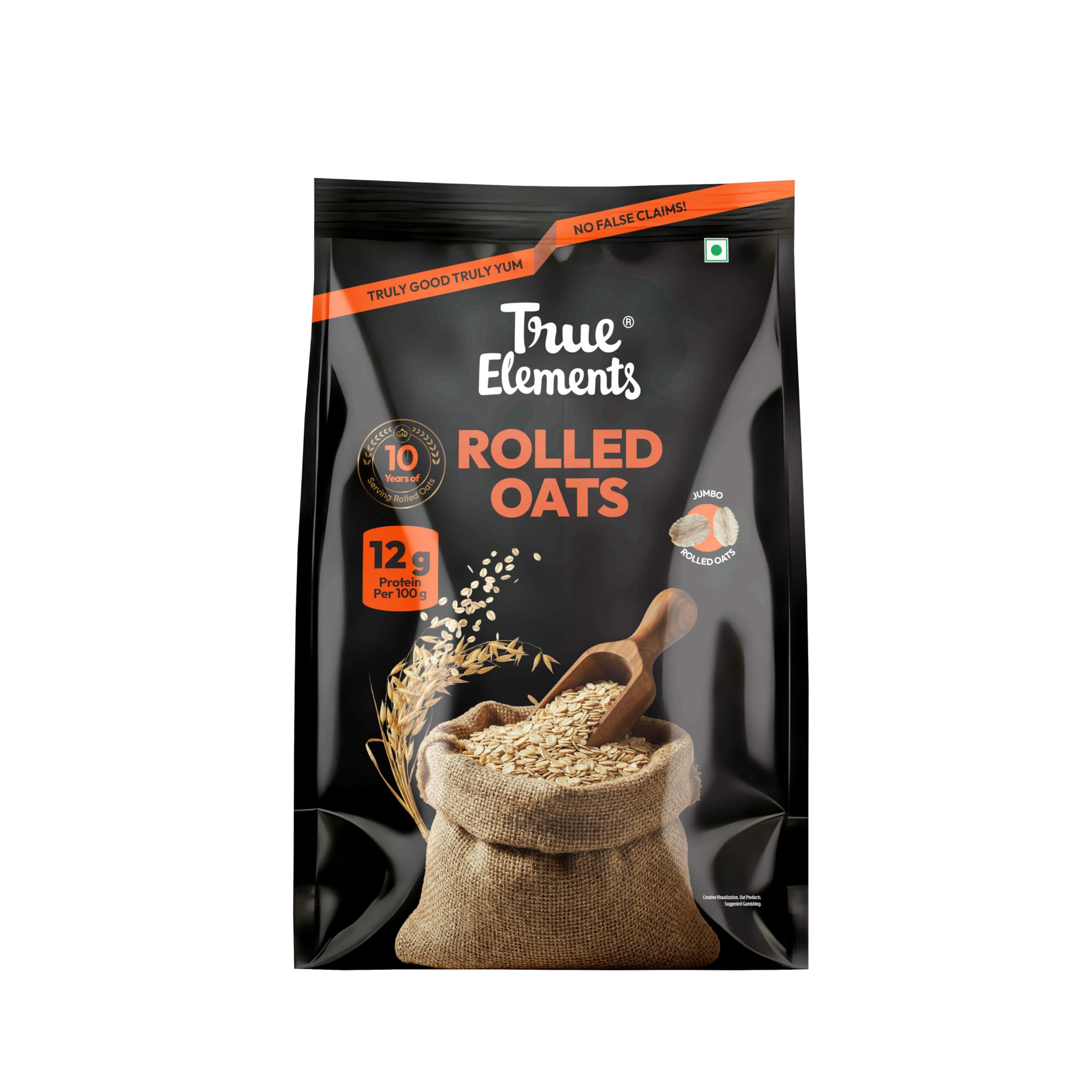 True Elements Rolled Oats 1 kg - Breakfast Cereal