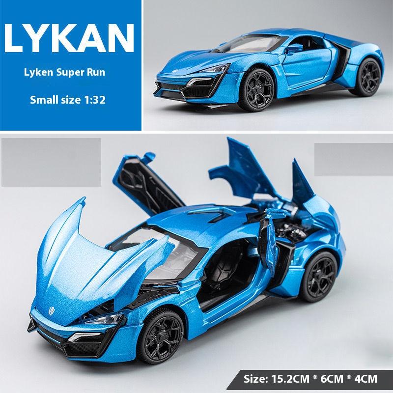 

1:32 W Motors Lykan HyperSport Super Sport Car Alloy Metal Diecast Model Vehicle Collecting Hobby Sound & Light Trendy Ornaments синий