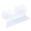 Transparent body Cat Feeding Bowl Slant mouth design Dog Food Bowl  Puppy kitten use