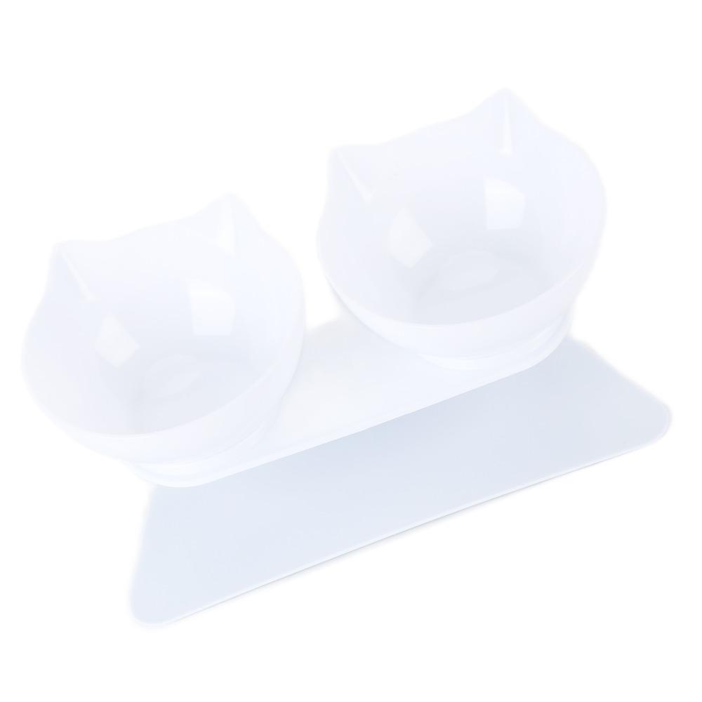 Transparent body Cat Feeding Bowl Slant mouth design Dog Food Bowl Puppy kitten use
