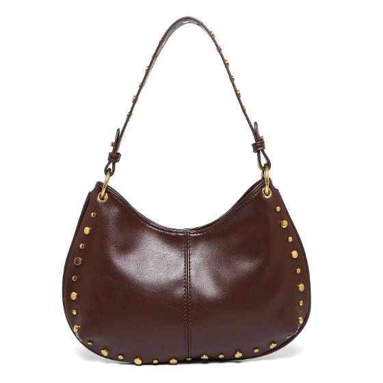 Fashionable and Trendy Underarm Bag, Rivet Handbag, Chain Shoulder Bag, Boston Crossbody Women's Bag, Versatile and Portable