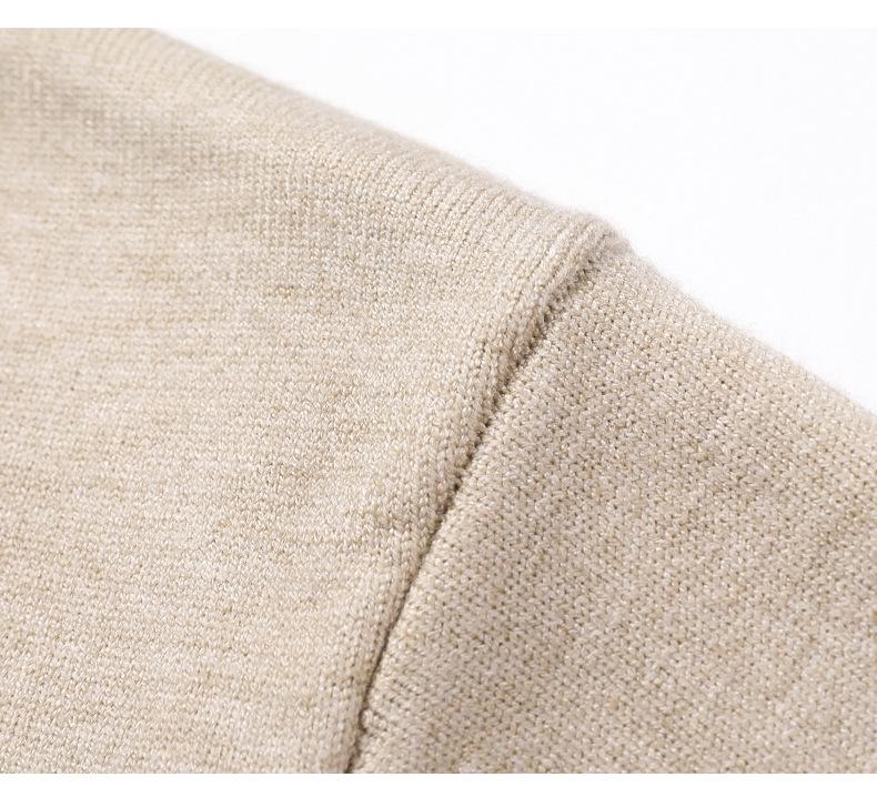 Męski kardigan dzianinowy w stylu koreańskim, dopasowany, z głębokim dekoltem w serek - Sweter modny na wiosnę/jesień