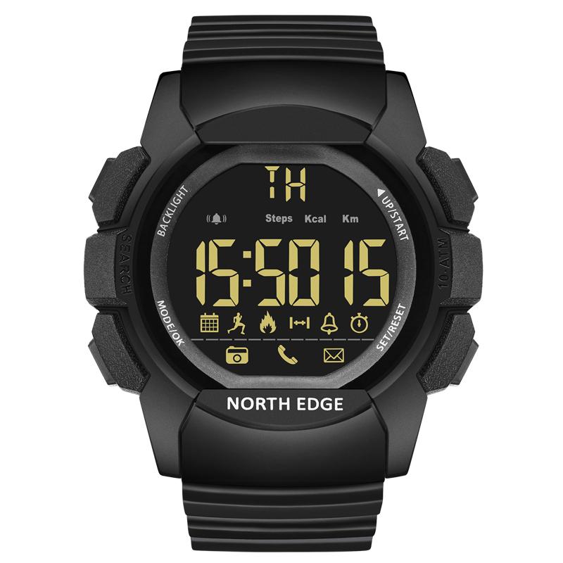 NORTH EDGE Pedometer Calories Bluetooth Men Sports Watches Distance Detection Digital Watch Running Swimming Wristwatch