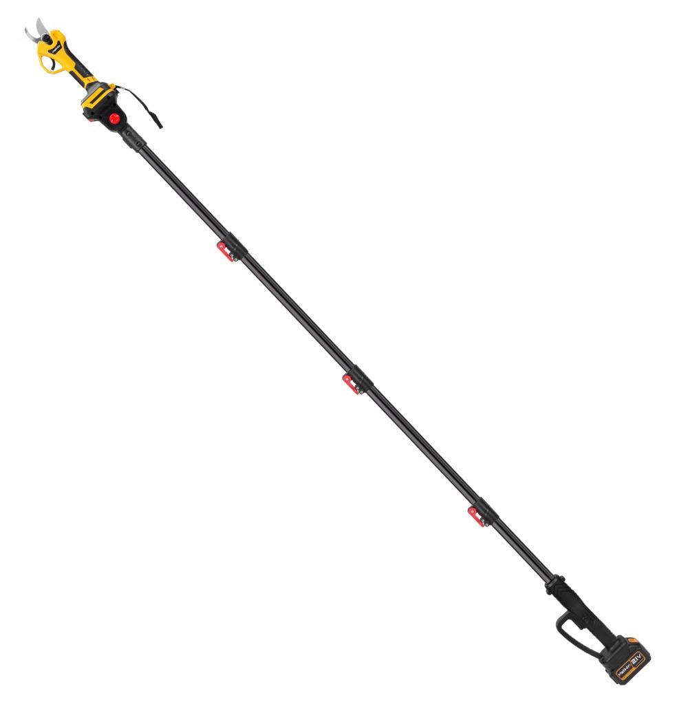MELLWIN Perche télescopique 200cm Électrique sans balais Tronçonneuse 6 pouces Cisailles pour hautes branches Outil de jardinage pour batterie 18V 21V
