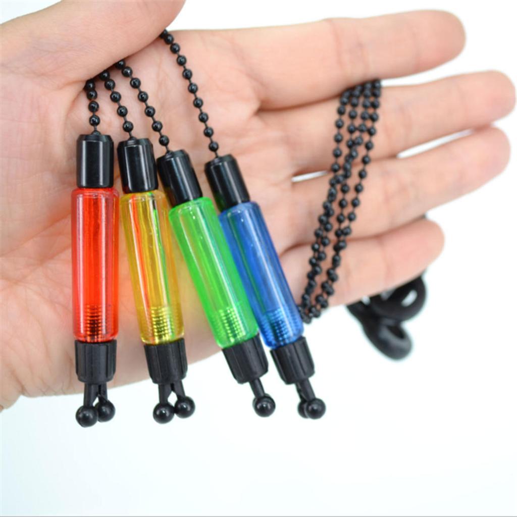Carp Fishing Hangers Bobbins Swingers Indicators Fishing Alarm Swinger Steel Chain 4 Color Bite Alarm Fishing Tools