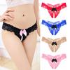 Fashion Knickers Nightwear Sexy Thongs Panties Open Crotch Pearl Lace G-string Crotchless Underwear