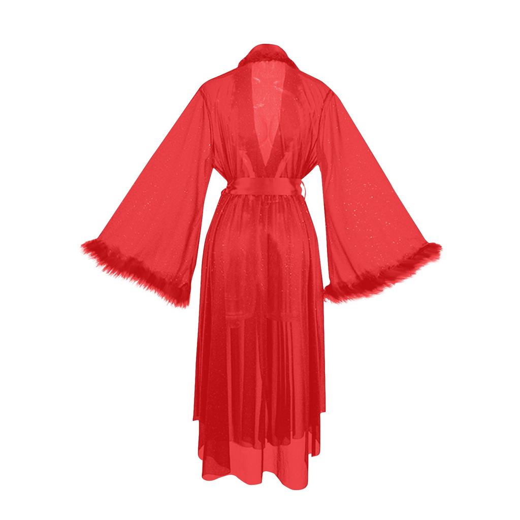 Robă ocazională, cu mâneci lungi, cu mâneci lungi, de lux, de modă pentru femei, de culoare solidă