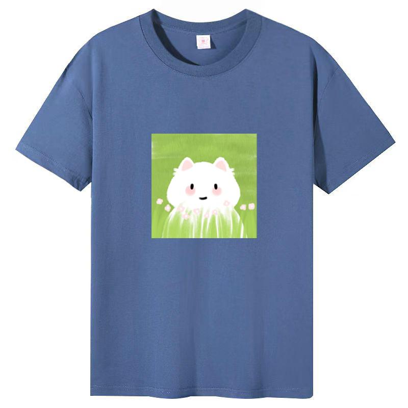 Summer New Short-sleeved T-shirt Female Loose Korean Women Cartoon Printing Half-sleeved Blouse