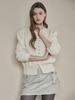 Maxza Sprinkle Button Round Neck Puff Cardigan