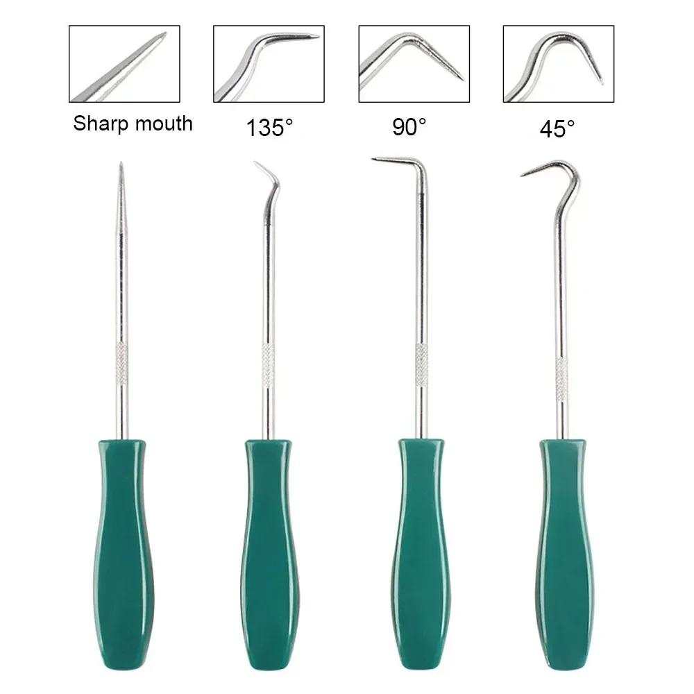 4PCS Oil Seal Puller Hook Combination Tool Set O-ring Seal Gasket Puller Remover Hook Auto Repair Tools Disassembly Tools