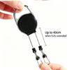 Everyday Carry Retractable Holder with Two Clip Attachments and Carabiner-Shape Connection for Key and Badges