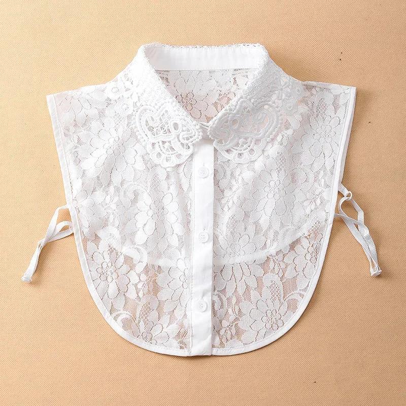 

Fake Collar New Women Spring Autumn Versatile Sweaters Fashion Trend Lace Chiffon Popular Western Decorative
