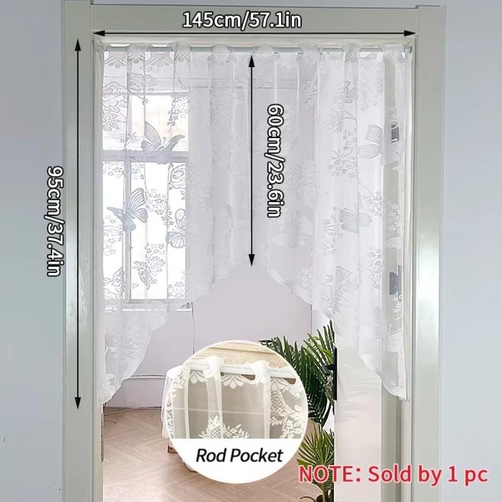 Short Kitchen Curtains Curved Half Curtain Fashion Window Curtain  Window Scarf