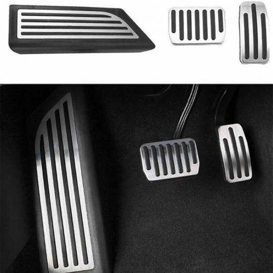 Серебристая стальная накладка на педаль тормоза, педаль газа, накладка на педаль акселератора для Tesla Model 3 17-21