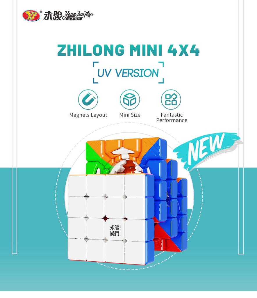 Kancharo ZhiLong Mini M Series [Authentic] Magnetic Competition Cube (4x4 UV) with Pouch