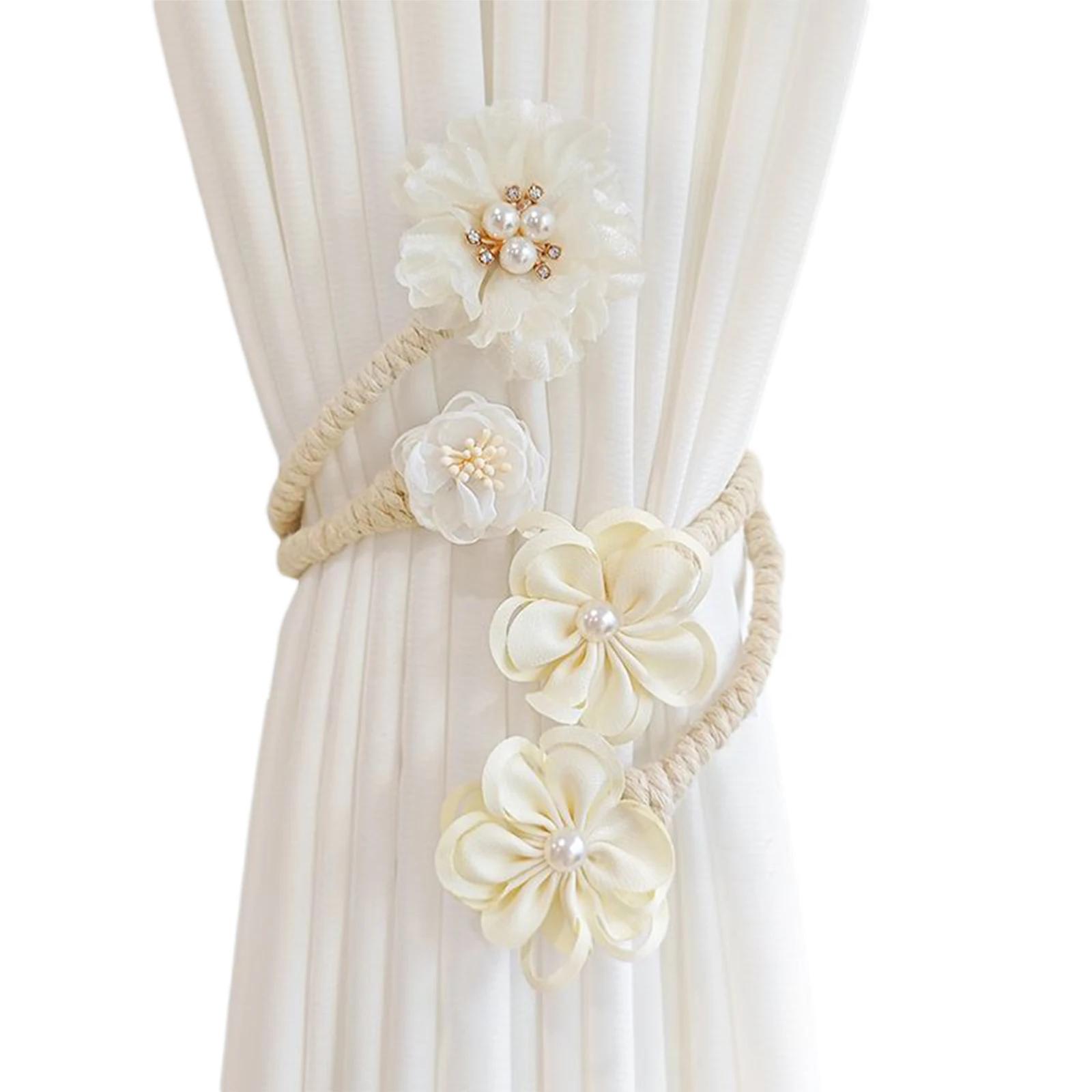 

Flower Curtain Tieback Twist Bough Rope Curtain Holder Clips Curtain Tie Back Bedroom Curtain Holder Drapes Holdback Buckle Clip белый