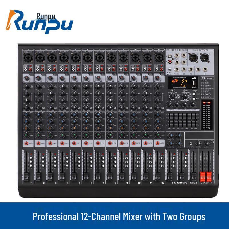 

Runpu Professional 12-Channel Audio Mixer (CN version)