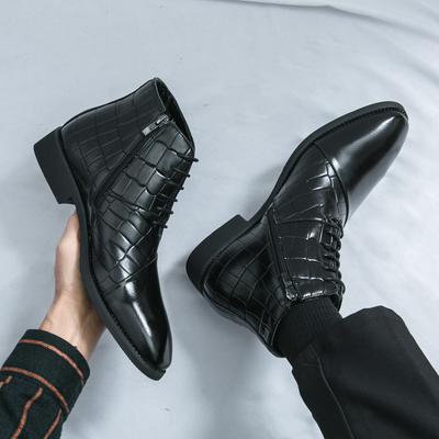 Mode Élégantes Bottines Chelsea pour Hommes Confortables Bottes Brogue de Créateur pour Hommes Style Britannique Homme Cheville Bottes de Soirée Chaussures Habillées Formelles