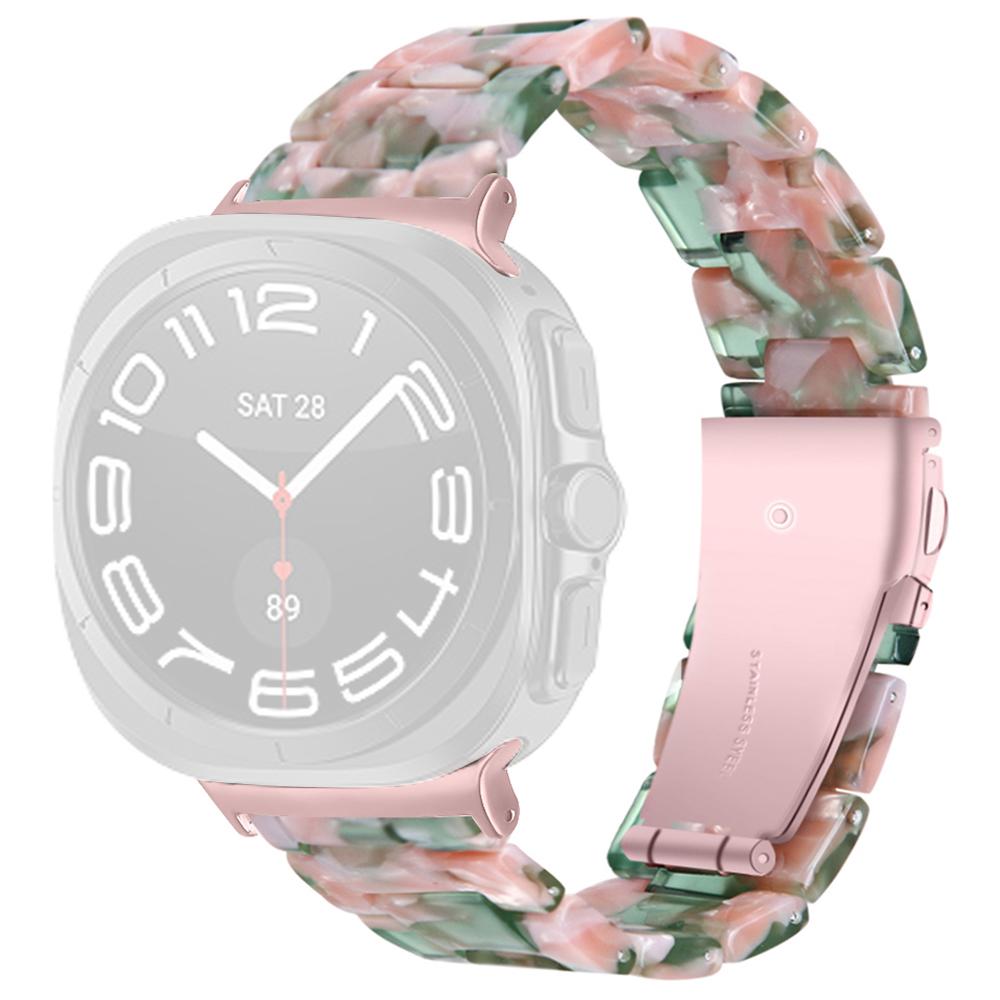 For Samsung Galaxy Watch Ultra 47mm Waterproof Resin Acrylic Watch Strap Buckle Design Wrist Band