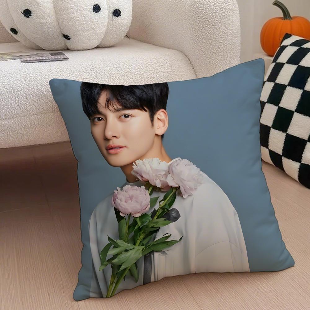 JJi Chang wook Cushion Cover Throw Pillow Cover Hidden Button Durable Polyester Chair Cushion