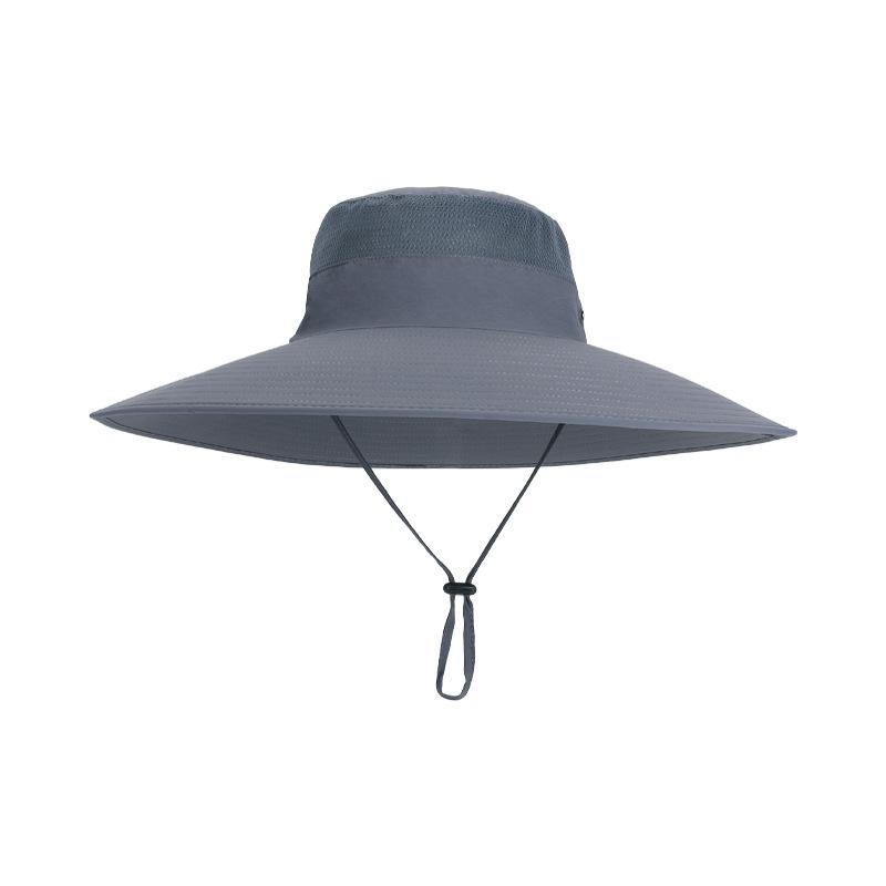 Summer Widened Brim Sun Hat Men's Outdoor Mountaineering Fishing Sun Protection Hat Quick Drying Waterproof Breathable Bucket Hat