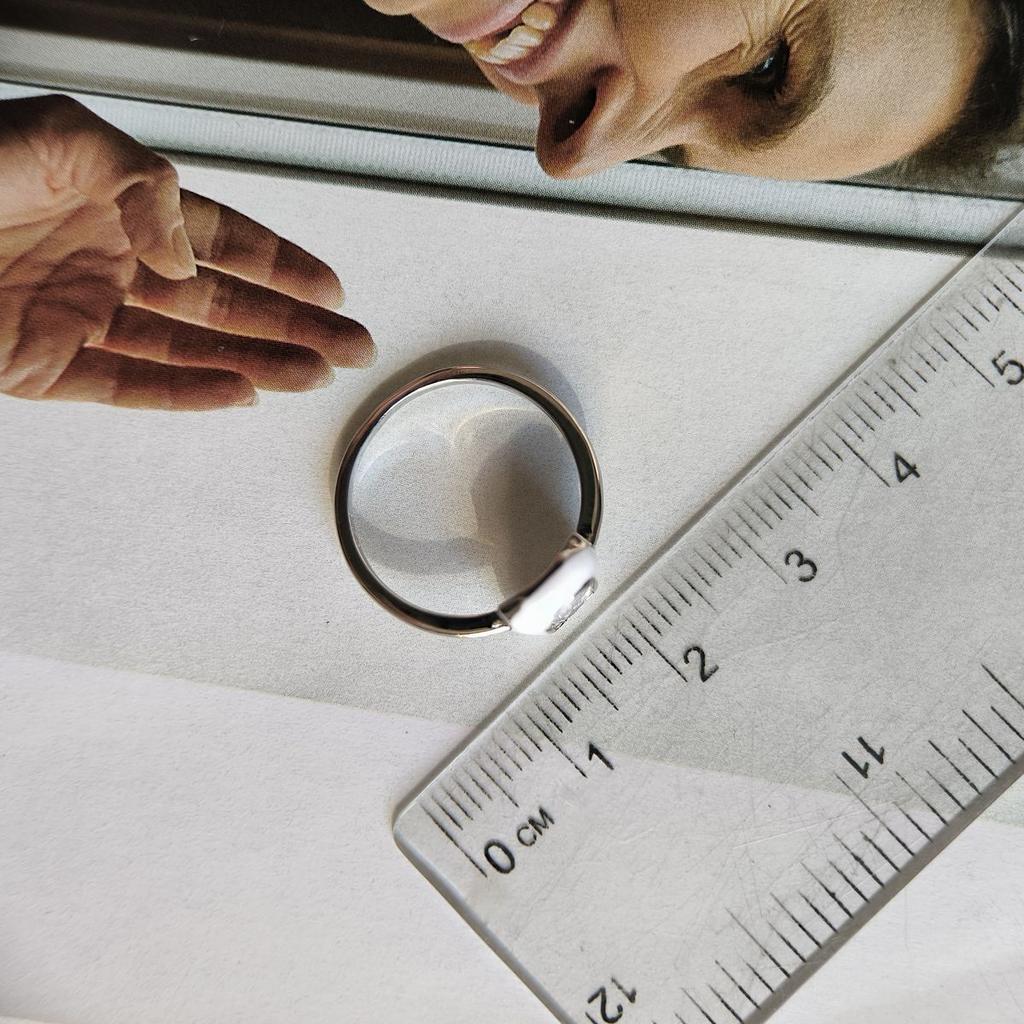 Silver Ring with Cubic Zirconia, Enamel, Product Weight 1.81 G (2185611)