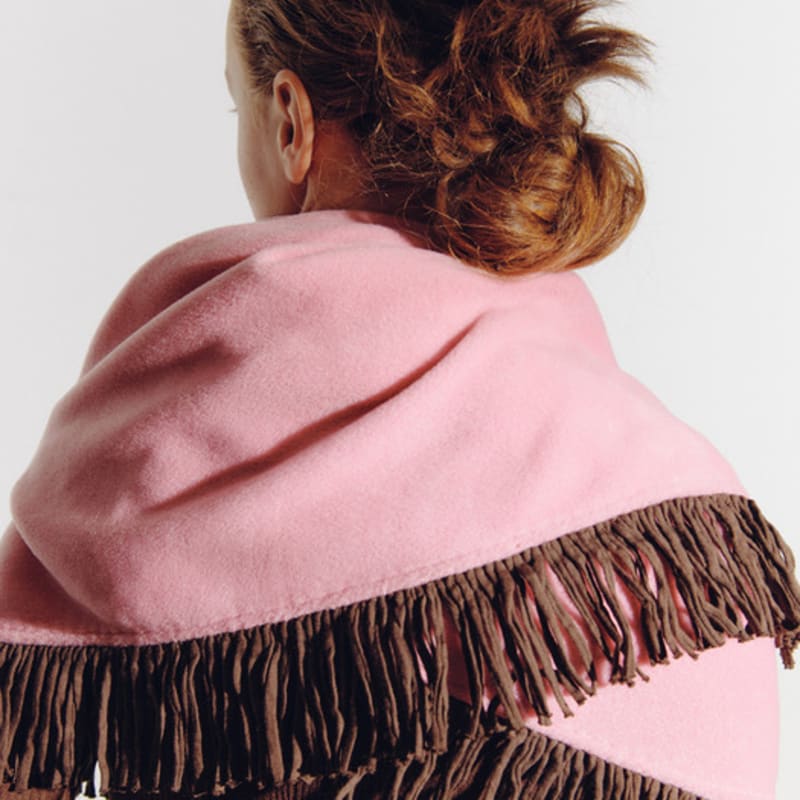 

EcommaE FRINGE MUFFLER (PINK) one