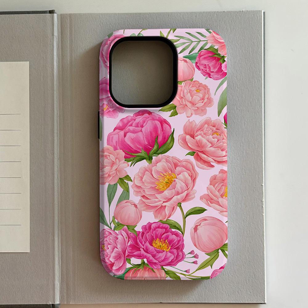 Luxurious Purple Cherry Phone Case for iPhone 17 16 15 14 13 12 11 X XS Air Pro Max Plus Luxury Double-layer Back Cover