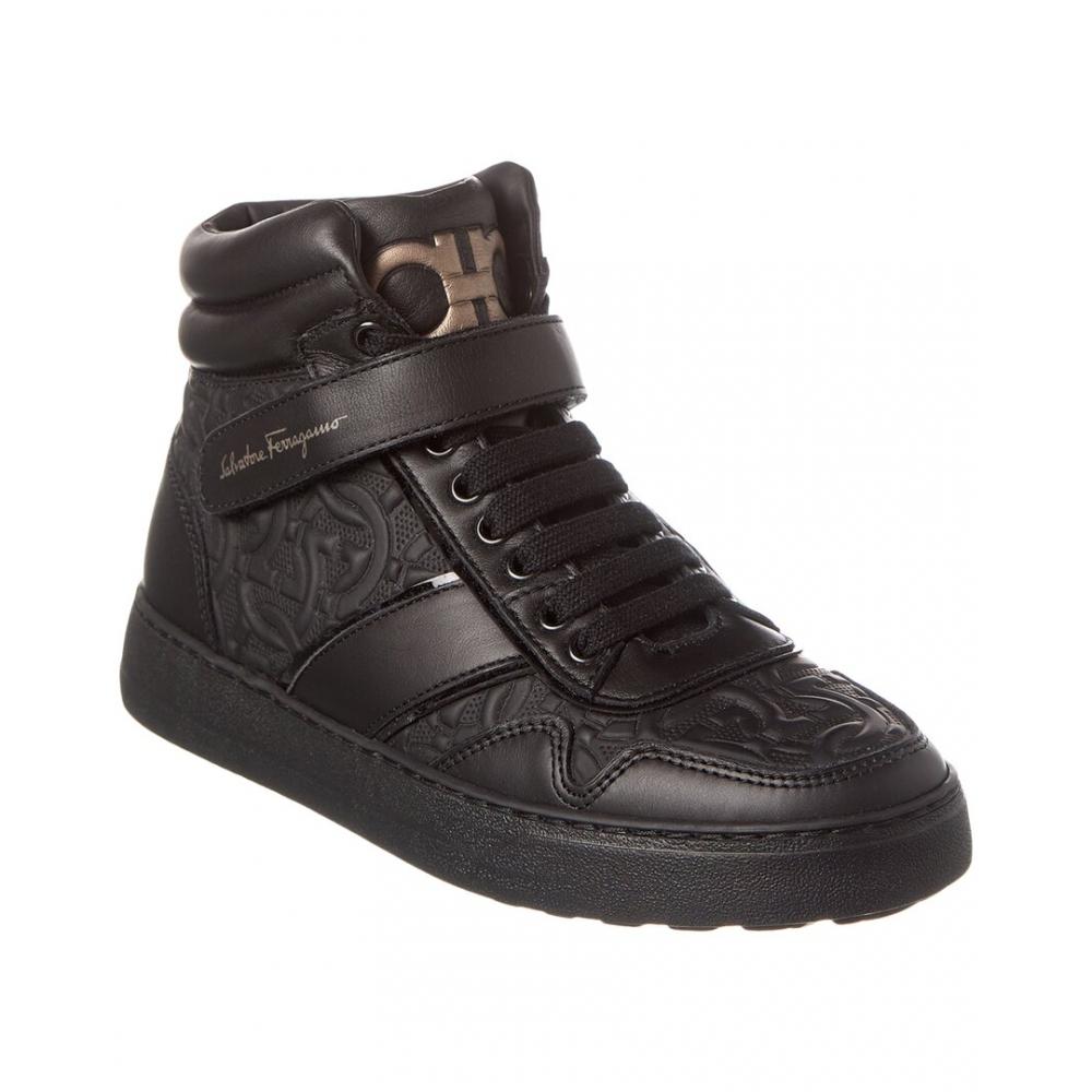 

Salvatore Ferragamo Ferragamo Noe Leather Sneaker Black US 5/Regular